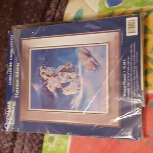 Indian, EMBELLISHED CROSS STITCH "Winter Picture